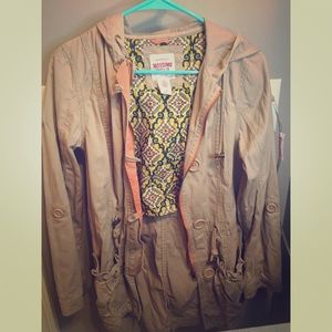 Khaki tan colored Mossimo army jacket
